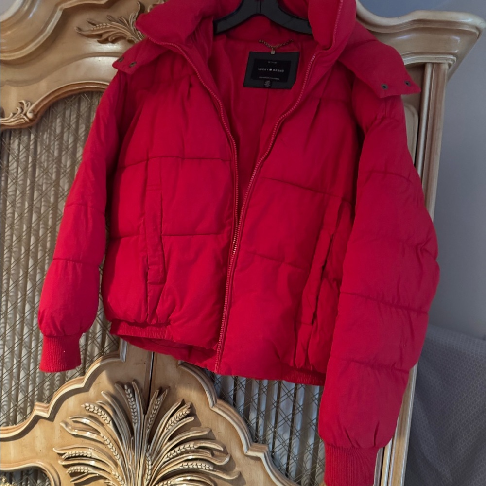 Lucky brand red coat good condition